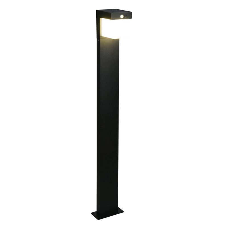 Svart golvlampa utomhus solcell modern, Kadija, 5,5W, 4000K LED, IP44