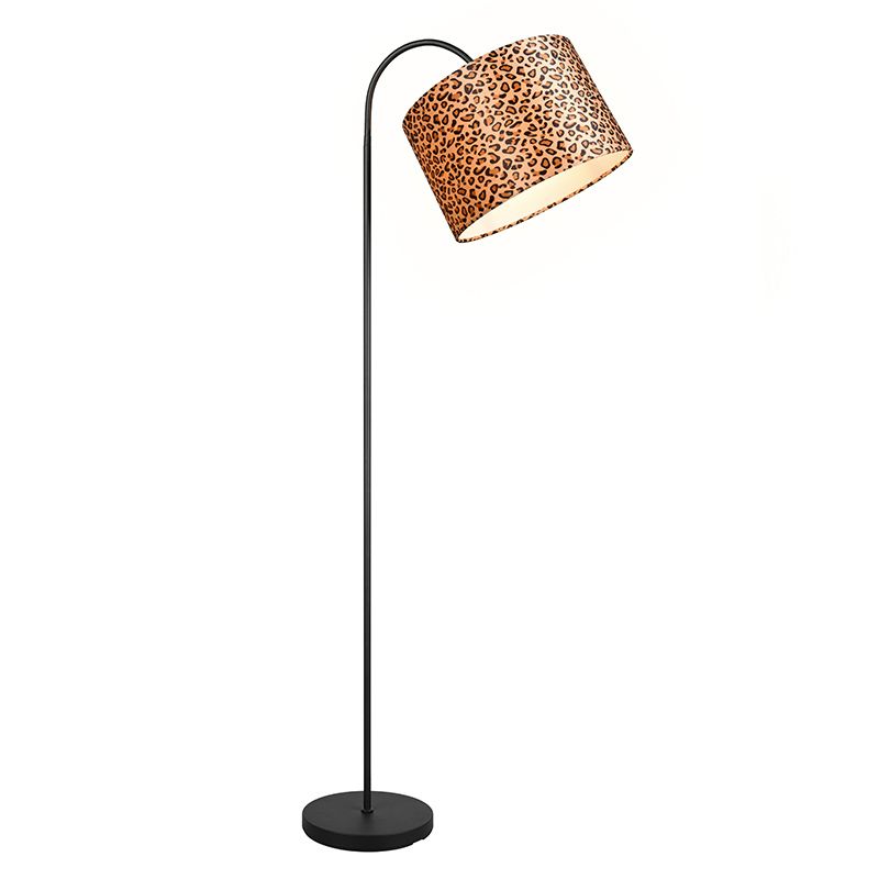 Brun golvlampa modern, Viton, med brytare