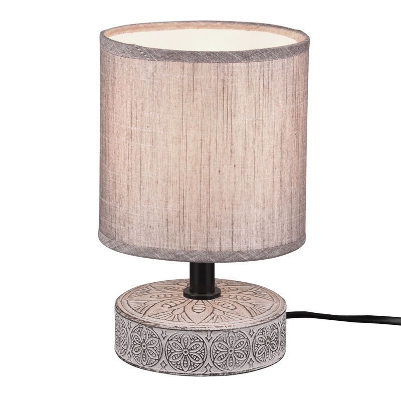 Keramik bordslampa brun, Lola, med brytare