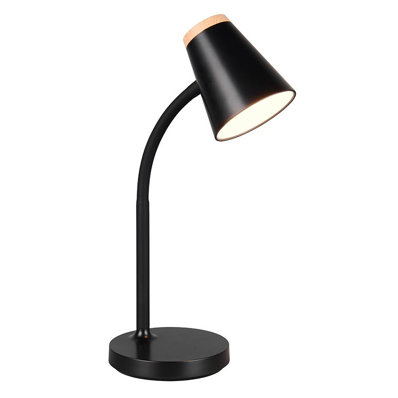 Svart bordslampa modern, Rahul, 4,5W, 3000K LED, med brytare