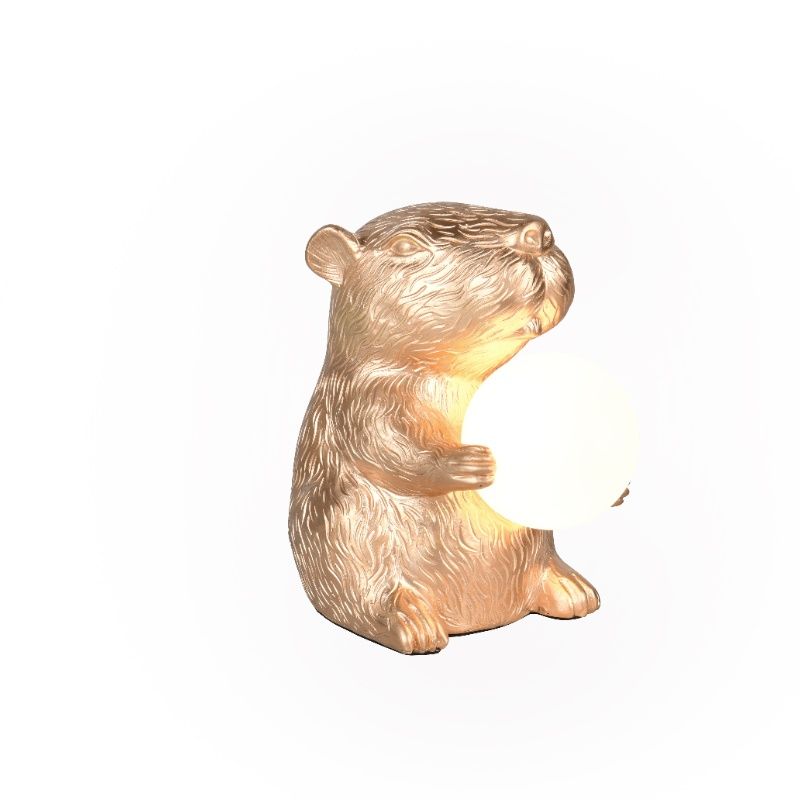 Guld bordslampa modern, Reduan, med brytare