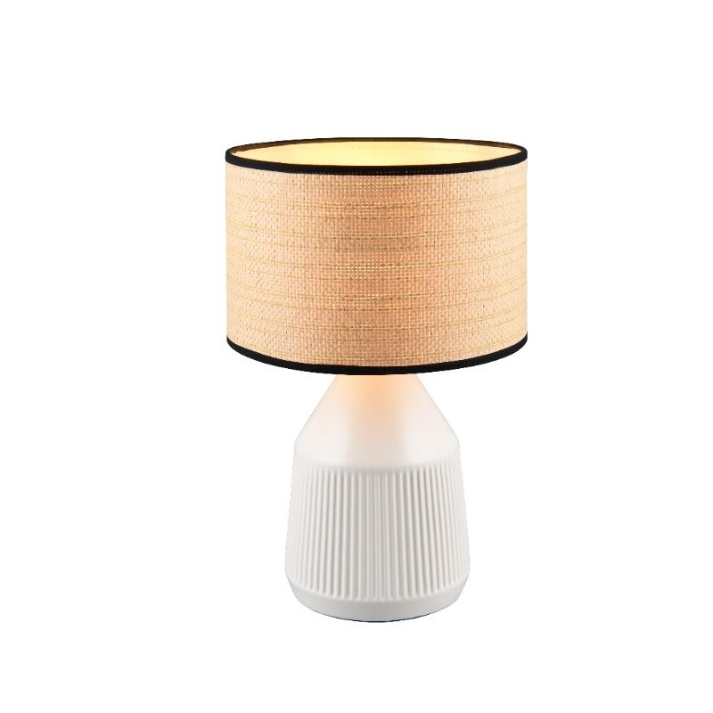 Keramik bordslampa vit, Shivam