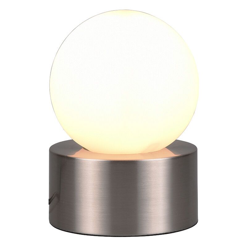 Nickel bordslampa modern, Mirjam, med brytare Nickel bordslampa modern, Mirjam, med brytare