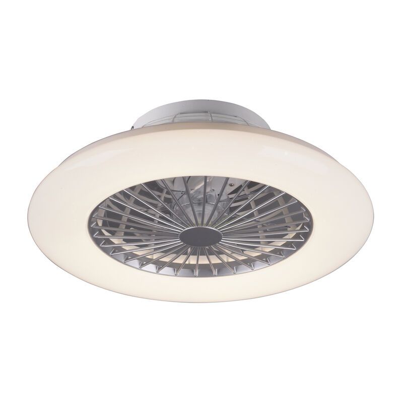 Grå takfläkt modern, Damyan, 30W, varm till kall vit justerbar LED, met fjärrkontroll Grå takfläkt modern, Damyan, 30W, varm till kall vit justerbar LED, met fjärrkontroll