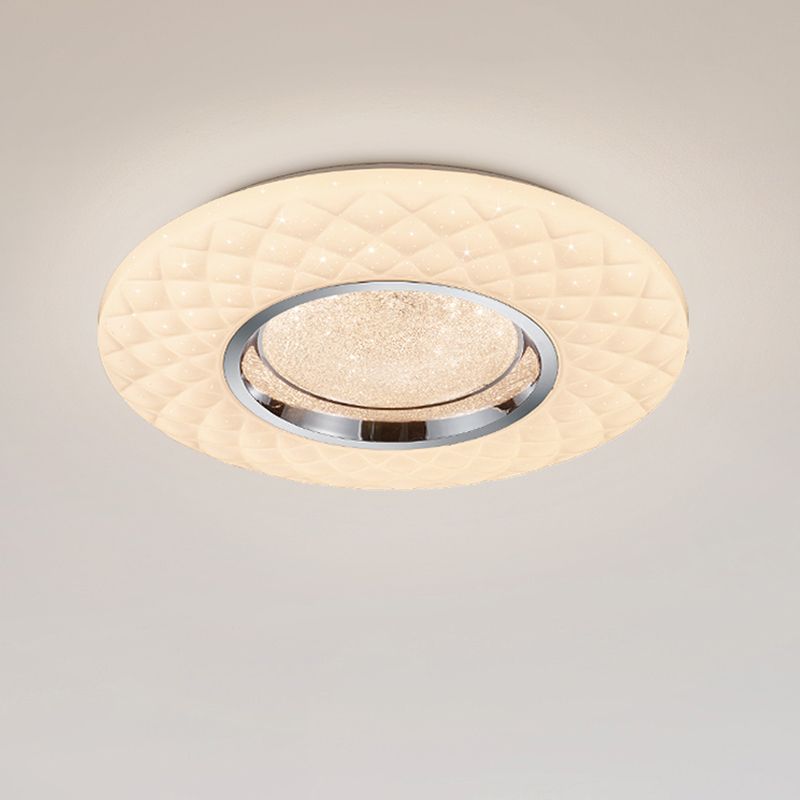 Vit plafond modern, Neema, 22W, varm till kall vit justerbar LED, met fjärrkontroll Vit plafond modern, Neema, 22W, varm till kall vit justerbar LED, met fjärrkontroll