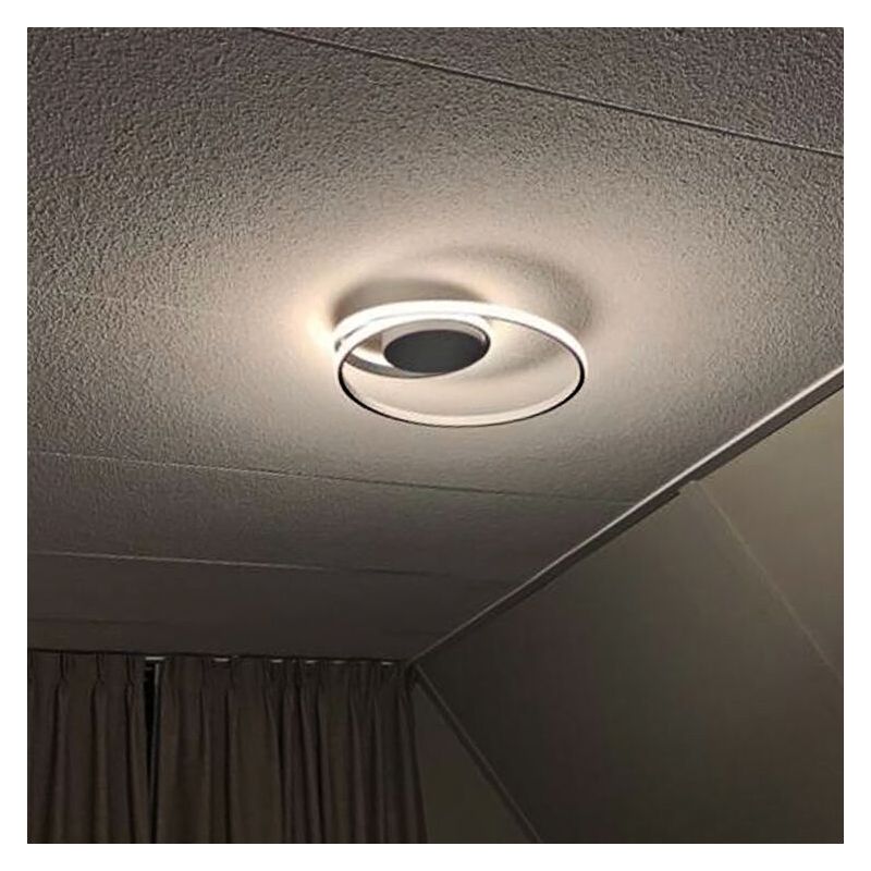 Vit plafond modern, Sassandra, 22W, 3000K LED, 3 stegs dimmer