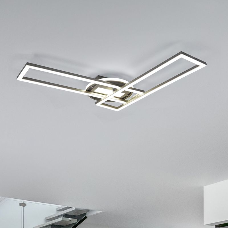 Nickel plafond modern, Jadon, 30W, varm till kall vit justerbar LED Nickel plafond modern, Jadon, 30W, varm till kall vit justerbar LED