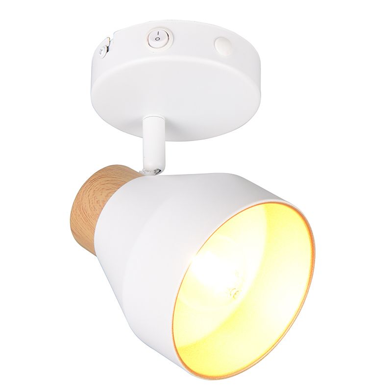 Vit väggspotlight modern, Riette, med brytare Vit väggspotlight modern, Riette, med brytare