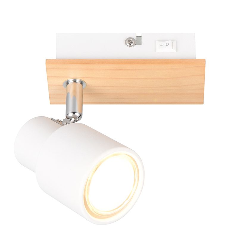 Vit väggspotlight modern, Rajeev, med brytare