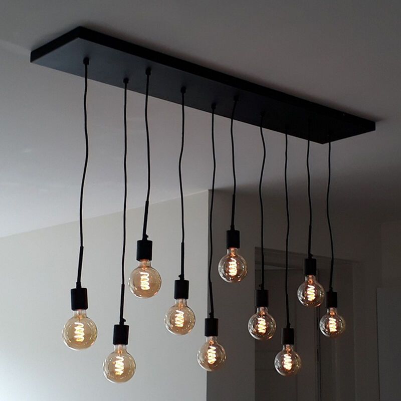 Industri fönsterlampa svart, Bolb