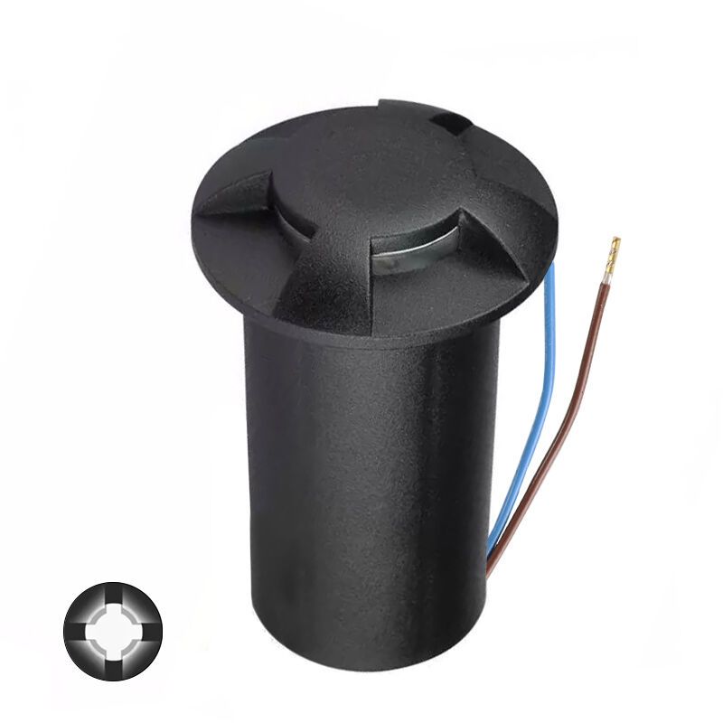 Modern decklight svart, Marcus, 1W, 6500K LED, IP67