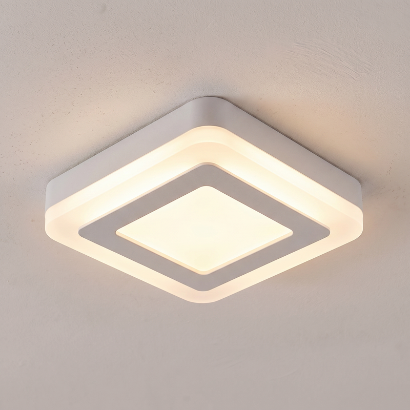 Plast trapphusbelysning vit, Haley, 8W, 3000K LED, IP54