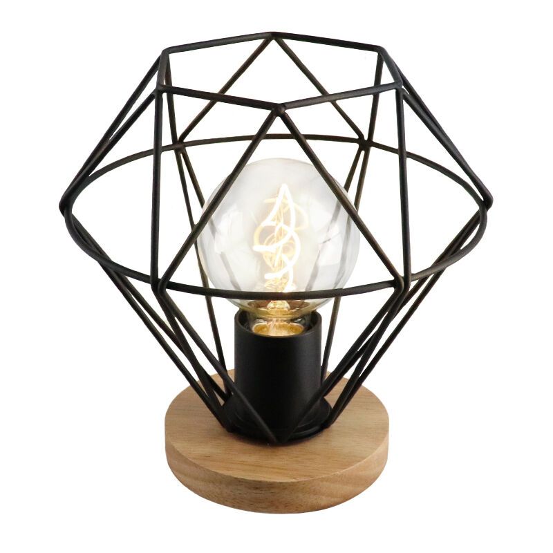 Industri bordslampa svart, Jochem, med brytare