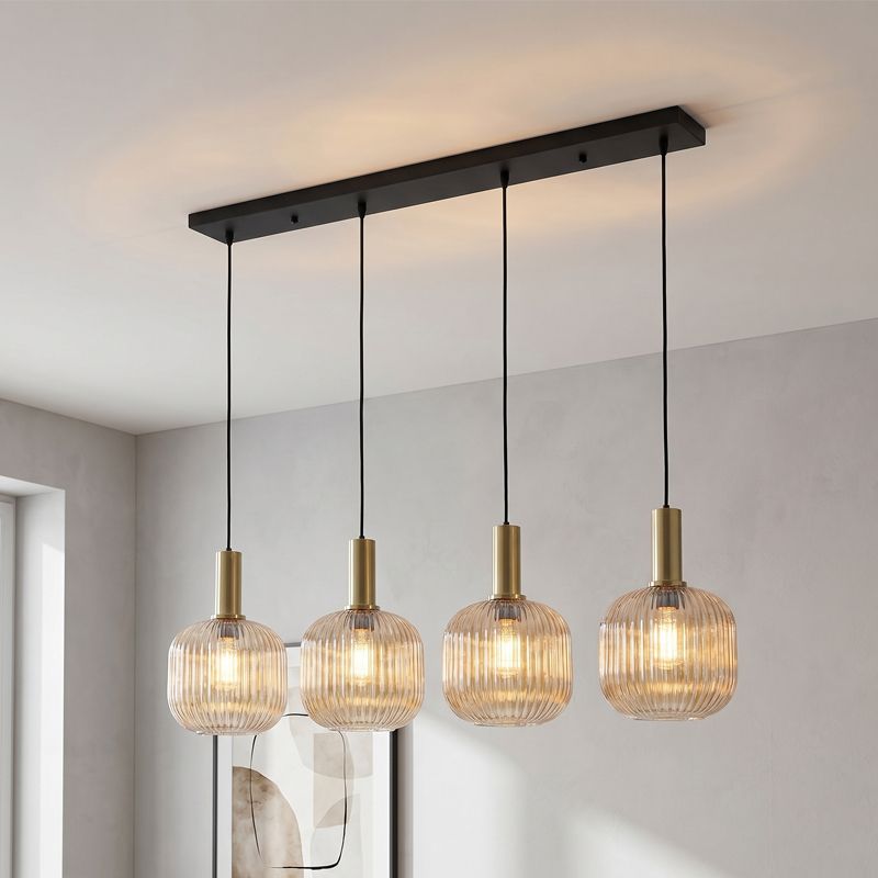 Design fönsterlampa bärnstensfärgad, Charlois