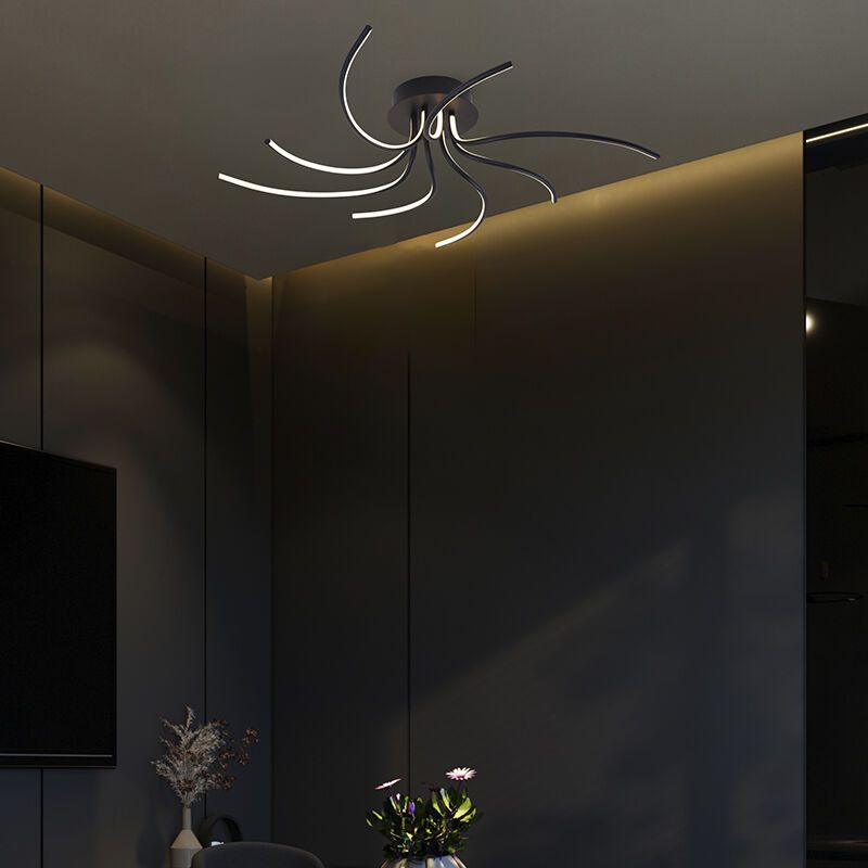 Modern taklampa guld, Laurina, 36W, varm till kall vit justerbar LED