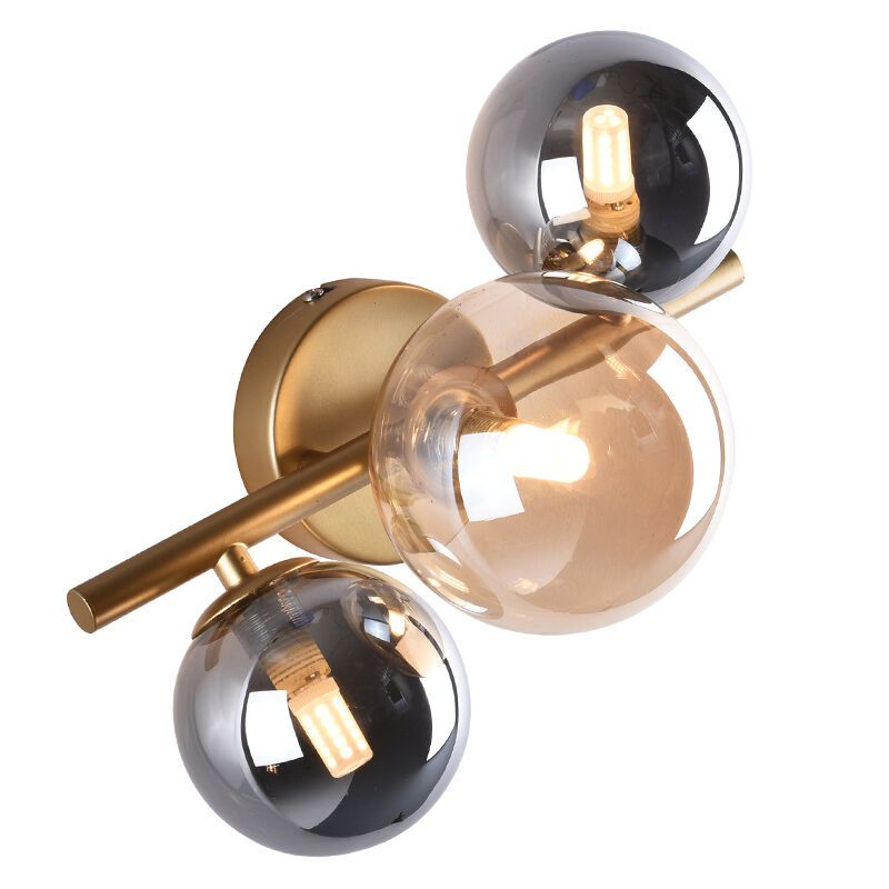 Design vägglampa mässing, Saad