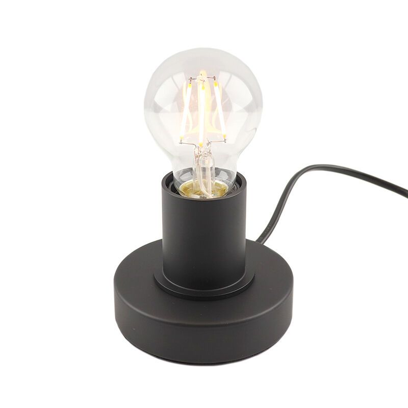 Modern bordslampa utan skärm svart, Rika, med brytare Modern bordslampa utan skärm svart, Rika, med brytare