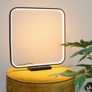 Modern bordslampa svart, Diogo, 8W, 3000K LED, med beröringsdimmer