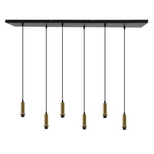 Aluminium fönsterlampa utan skärm guld, Rika