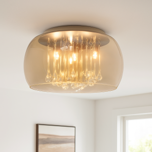 Design taklampa bärnstensfärgad, Lorenzo