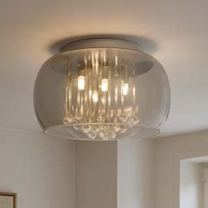 Design taklampa grå, Lorenzo