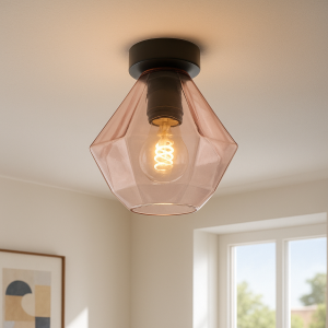 Retro taklampa rosa, Anoek
