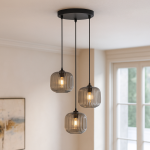 Retro fönsterlampa grå, Charlois