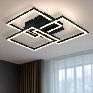 Modern plafond svart, Giorgio, 35W, dim to warm LED, met fjärrkontroll