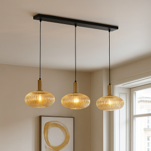 Retro fönsterlampa bärnstensfärgad, Charlois