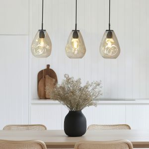 Design fönsterlampa bärnstensfärgad, Evito