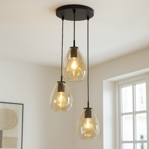 Design fönsterlampa bärnstensfärgad, Evito