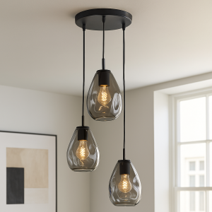 Design fönsterlampa grå, Evito