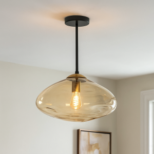 Design taklampa bärnstensfärgad, Evita