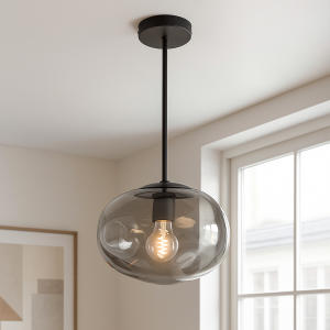 Design fönsterlampa grå, Evita