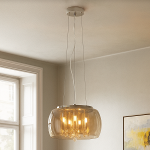 Design fönsterlampa bärnstensfärgad, Lorenzo