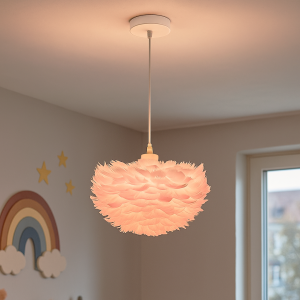 Tyg fönsterlampa rosa, Suzie