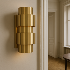 Modern vägglampa mässing, Ludo