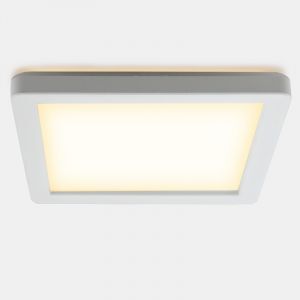 Plast taklampa badrum vit, Shivani, 15W, 3000K LED, IP44