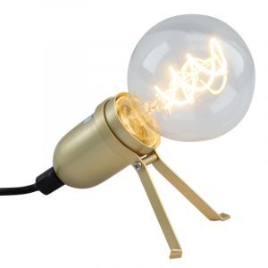 Metall bordslampa guld, Gidon, med brytare