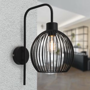 Industri vägglampa svart, Wiro