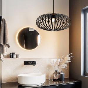 Industri fönsterlampa badrum svart, Lieve, IP44