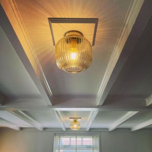 Retro taklampa bärnstensfärgad, Charlois