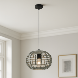 Rotting fönsterlampa grå, Roza