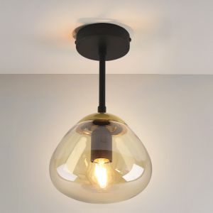 Design taklampa bärnstensfärgad, Sedef