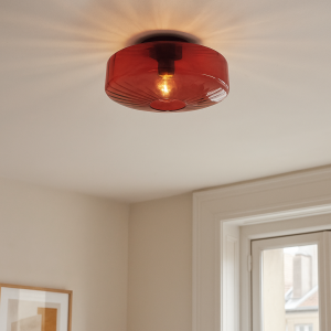 Design taklampa röd, Sevda