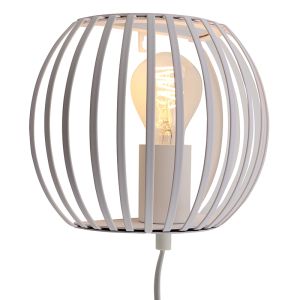 Industri vägglampa vit, Lieve, med brytare