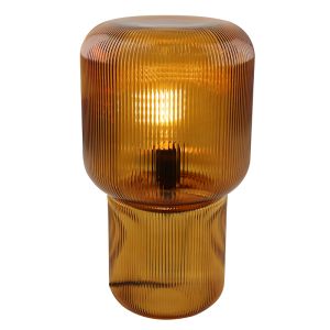 Design bordslampa brun, Chelsea, med brytare