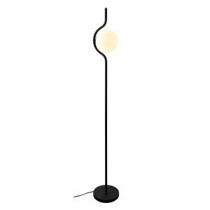 Modern golvlampa svart, Merel, med brytare