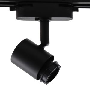 Plast 1 fas spotlight skena svart,