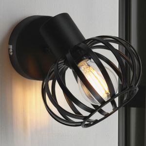 Industri väggspotlight svart, Lieve